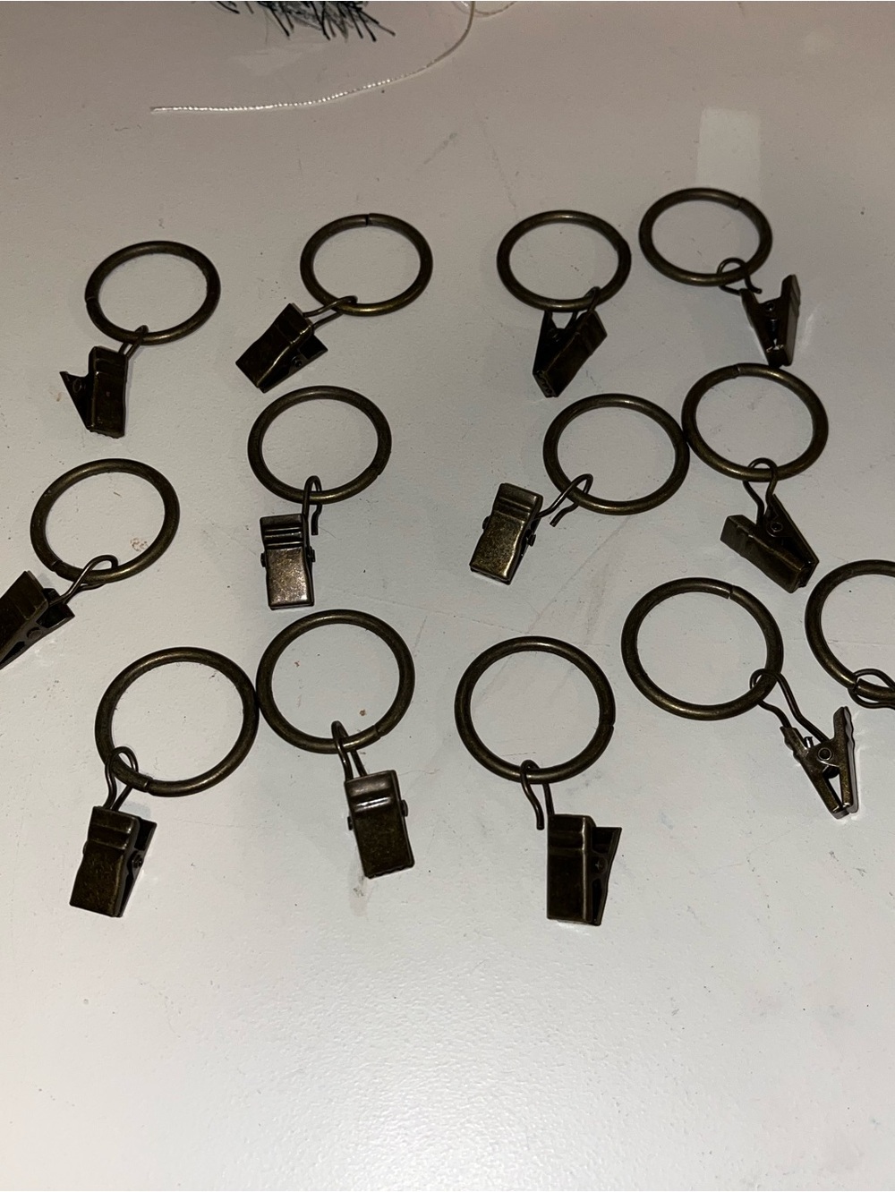 13 Curtain Rings with hook 1.25”
